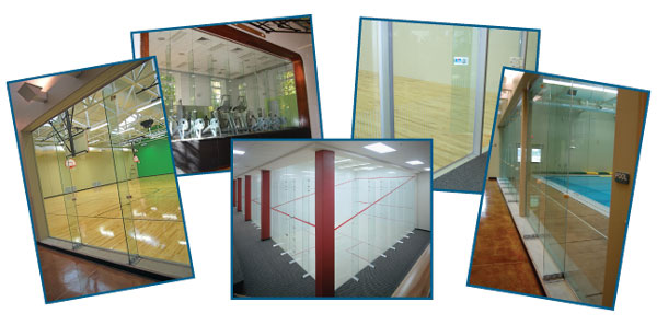 Racquetball court installation and construction of racquetball courts