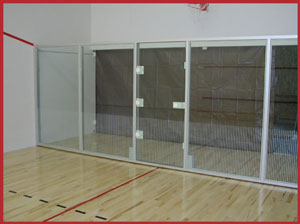 builders of movable glass walls for racquetball court construction